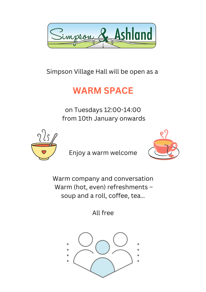 Warm Space at Simpson Village Hall