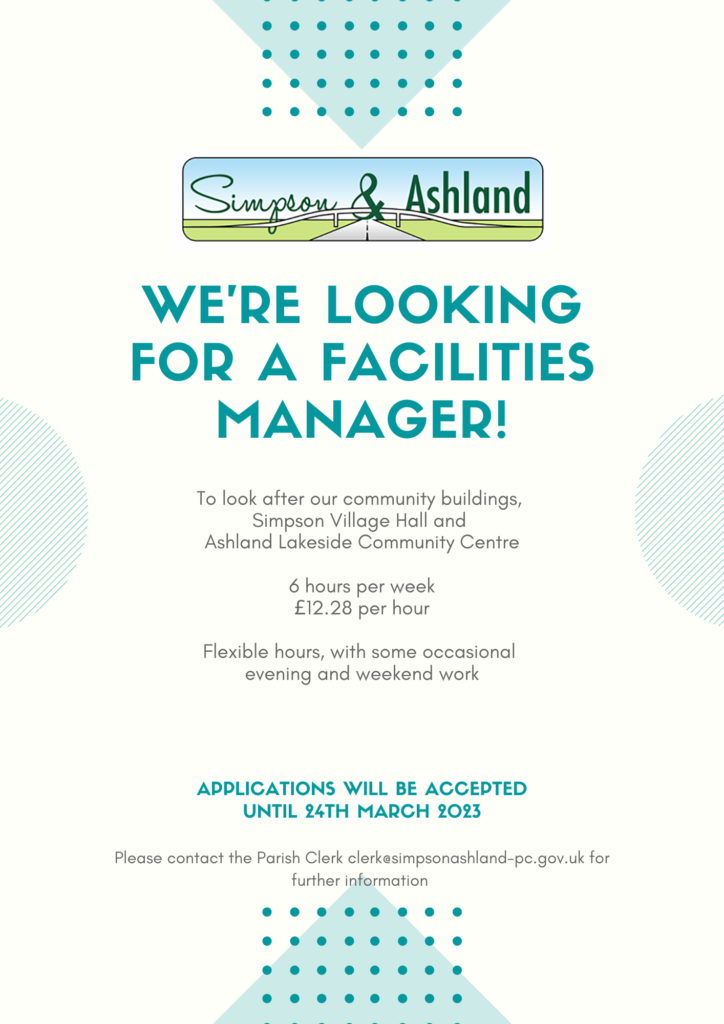 Advert for Facilities Manager Role