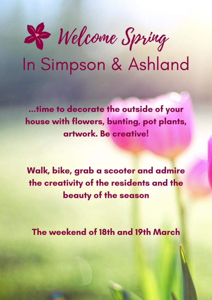 Poster to welcome spring on 18th March by decorating your home or garden