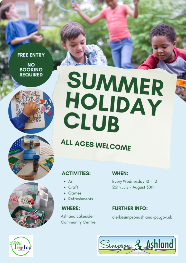 Poster for summer holiday club